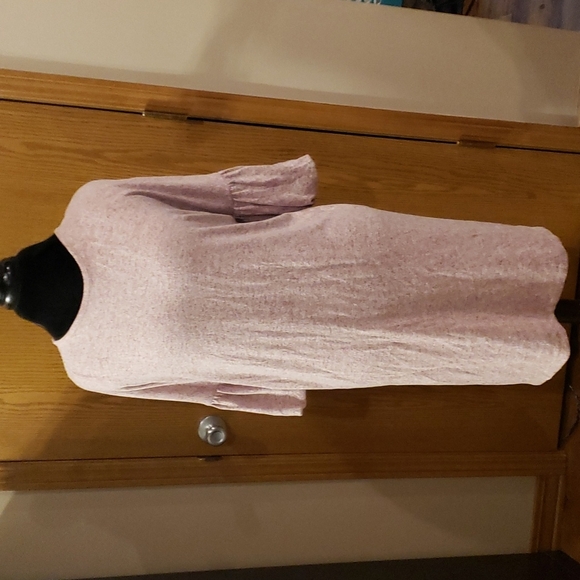 Lane Bryant pink space dye half sleeve comfy dress - Picture 2 of 7
